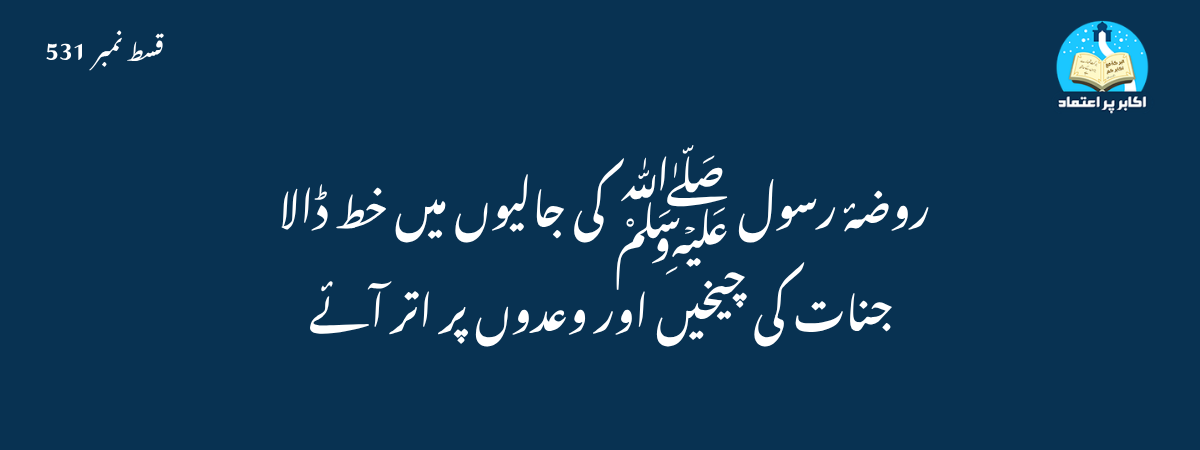 روضۂ رسول میں خط قسط 531